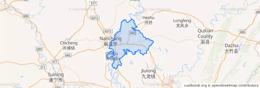 Mapa de ubicacion de 高坪区.