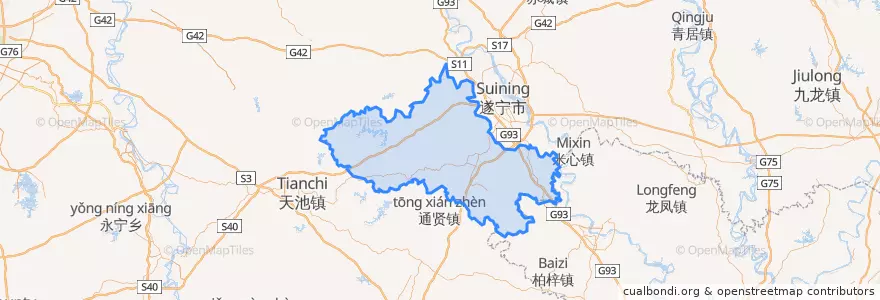 Mapa de ubicacion de 安居区.