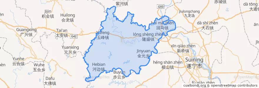 Mapa de ubicacion de 大英县.