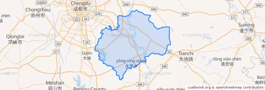 Mapa de ubicacion de 简阳市 / Jianyang.