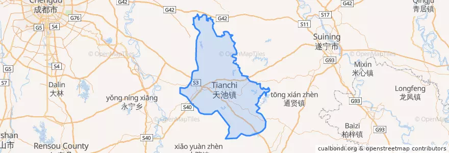 Mapa de ubicacion de 乐至县.