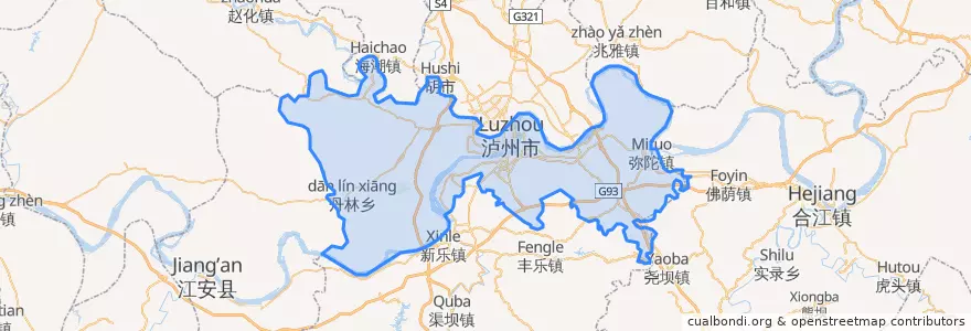 Mapa de ubicacion de 江阳区.