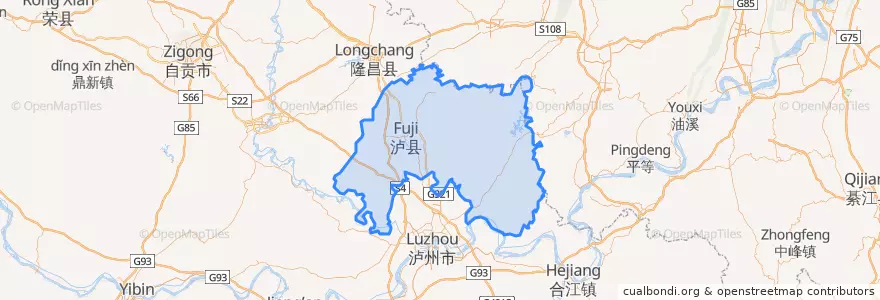 Mapa de ubicacion de 泸县.