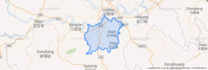 Mapa de ubicacion de 纳溪区.