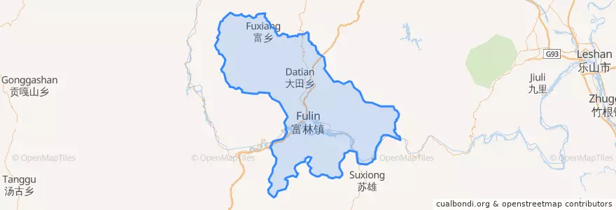 Mapa de ubicacion de 汉源县.