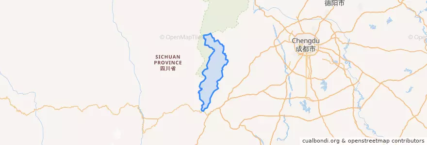 Mapa de ubicacion de 芦山县.