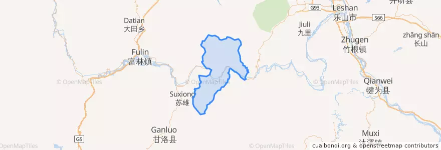 Mapa de ubicacion de 金口河区 / Jinkouhe.