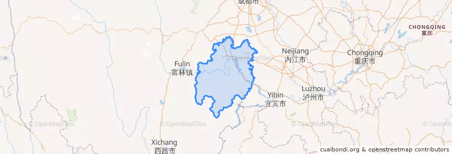 Mapa de ubicacion de Лэшань.