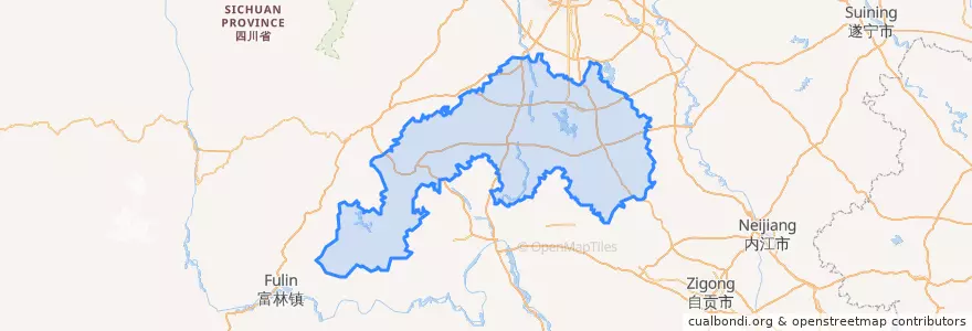 Mapa de ubicacion de 眉山市.