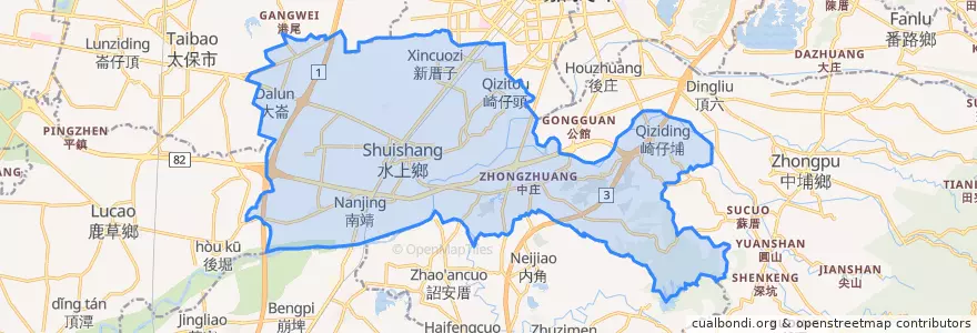 Mapa de ubicacion de 水上鄉.