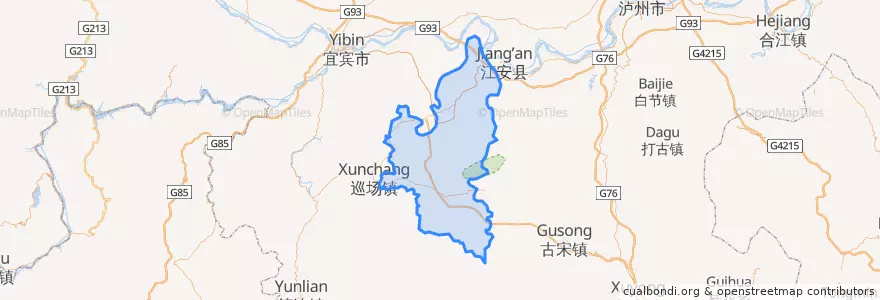Mapa de ubicacion de 长宁县.