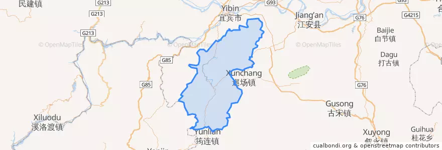 Mapa de ubicacion de 高县 / Gao.