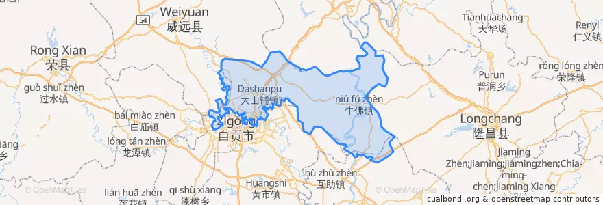 Mapa de ubicacion de 大安区.