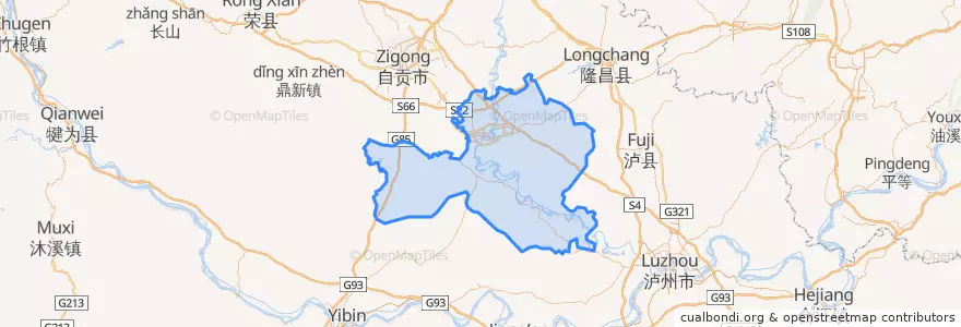 Mapa de ubicacion de 富顺县.