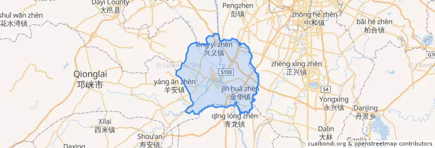 Mapa de ubicacion de 新津县 / Xinjin.