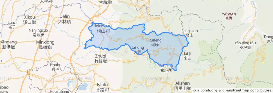 Mapa de ubicacion de 梅山郷.
