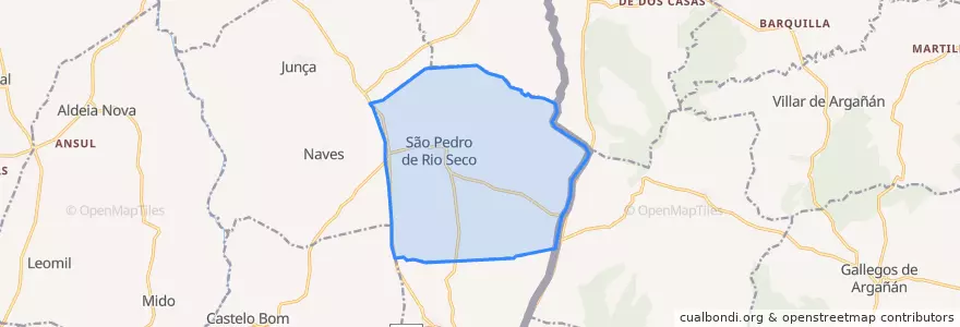 Mapa de ubicacion de São Pedro de Rio Seco.