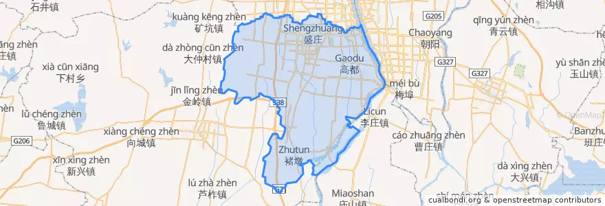 Mapa de ubicacion de 罗庄区 (Luozhuang).
