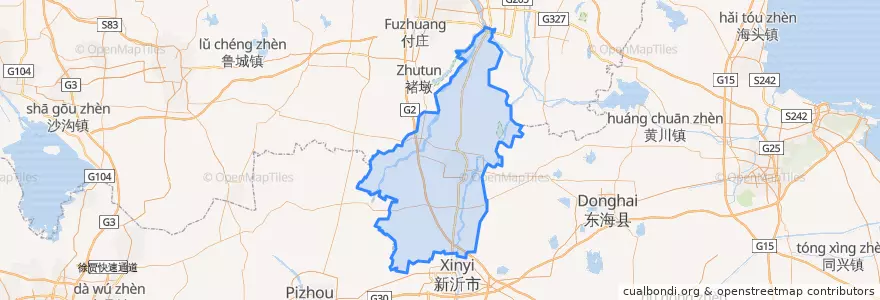 Mapa de ubicacion de 郯城县 (Tancheng).