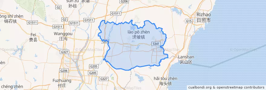 Mapa de ubicacion de 莒南县 (Junan).