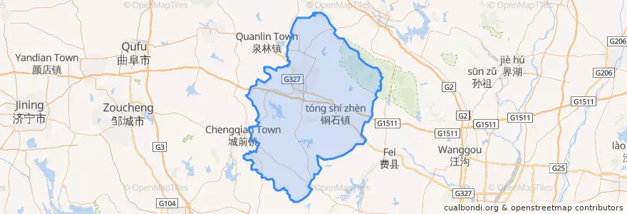 Mapa de ubicacion de 平邑县 (Pingyi).