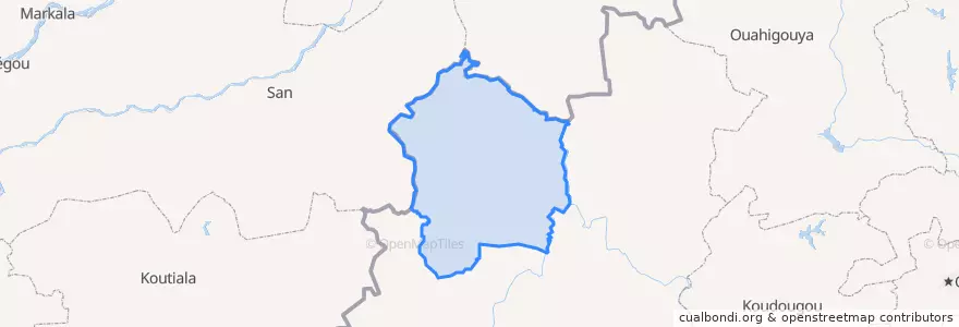 Mapa de ubicacion de Kossi.