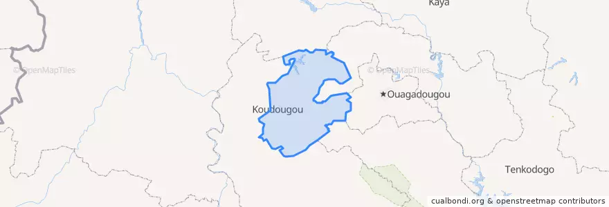 Mapa de ubicacion de Boulkiemdé.