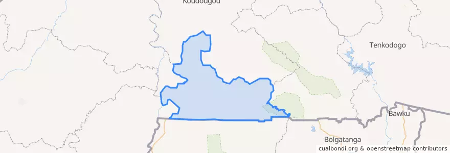 Mapa de ubicacion de Sissili.
