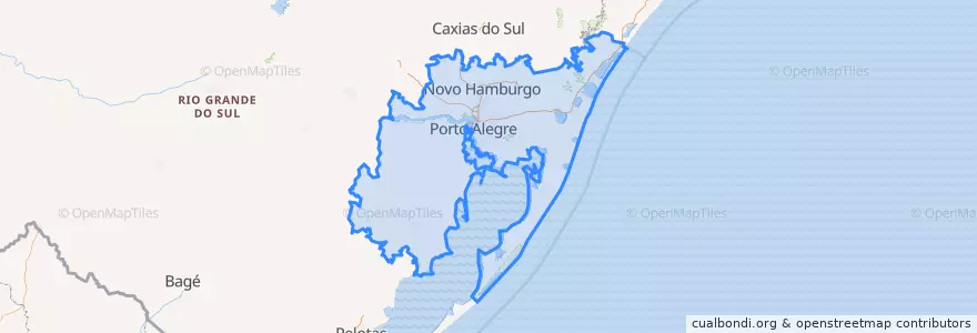 Mapa de ubicacion de Região Geográfica Intermediária de Porto Alegre.