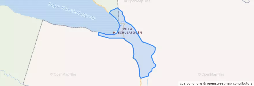 Mapa de ubicacion de Villa Huechulafquen.