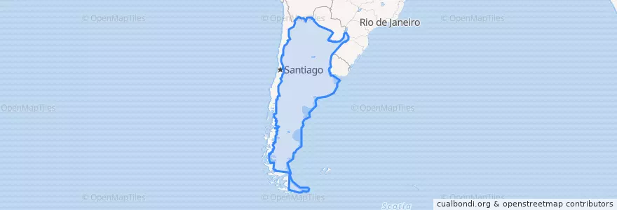 Mapa de ubicacion de Argentine.
