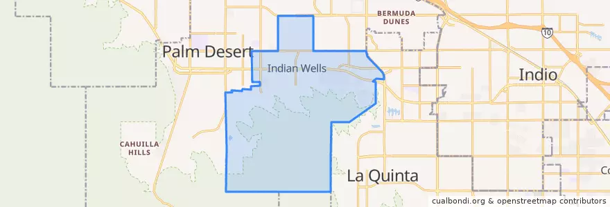 Mapa de ubicacion de Indian Wells.