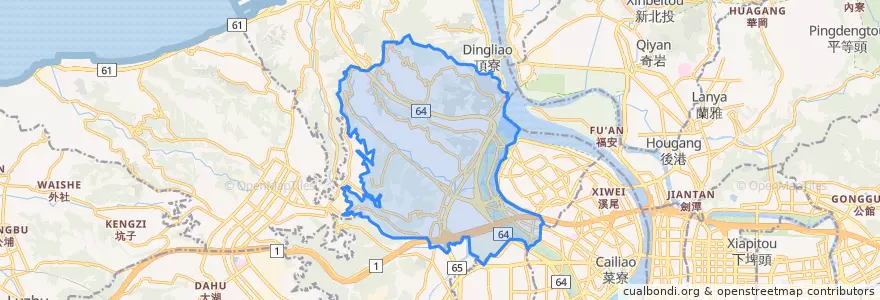 Mapa de ubicacion de Wugu District.