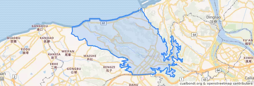 Mapa de ubicacion de Linkou District.