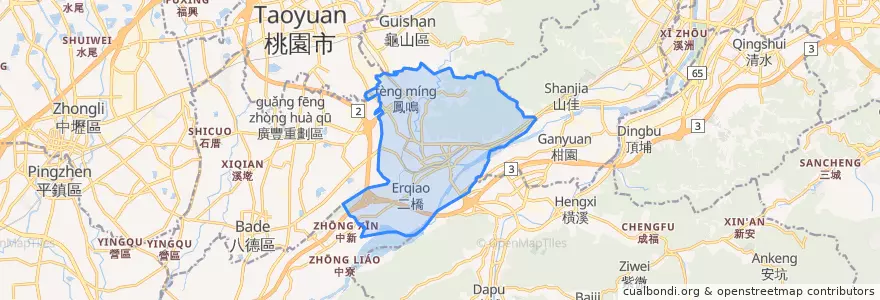 Mapa de ubicacion de Yingge District.