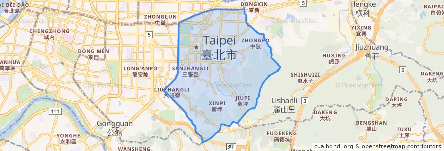 Mapa de ubicacion de Distretto di Xinyi.