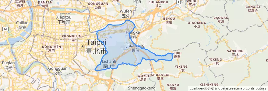 Mapa de ubicacion de District de Nangang.