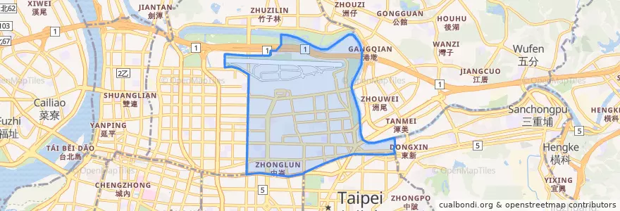 Mapa de ubicacion de Distretto di Songshan.