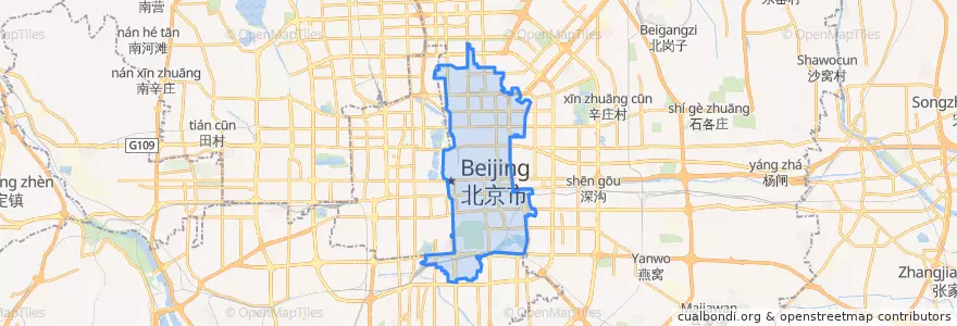 Mapa de ubicacion de 东城区.