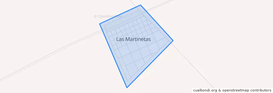 Mapa de ubicacion de Las Martinetas.
