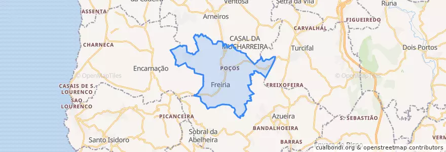 Mapa de ubicacion de Freiria.