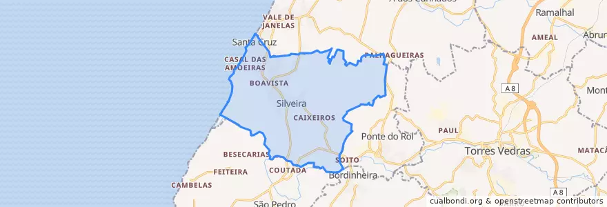Mapa de ubicacion de Silveira.
