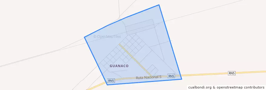 Mapa de ubicacion de Guanaco.