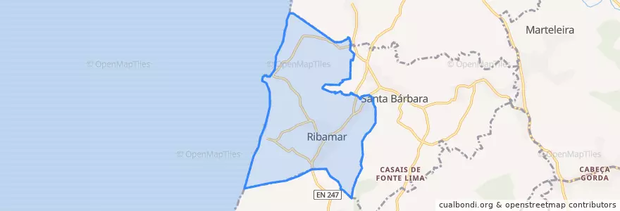 Mapa de ubicacion de Ribamar.