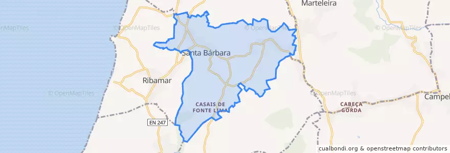 Mapa de ubicacion de Santa Bárbara.