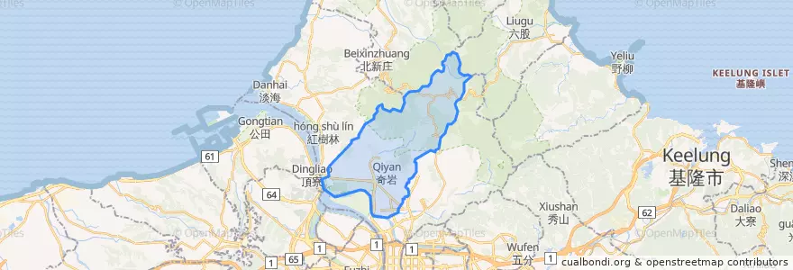 Mapa de ubicacion de Beitou.
