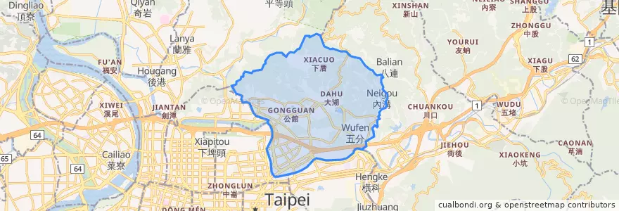 Mapa de ubicacion de 內湖區.