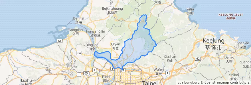 Mapa de ubicacion de 士林區.