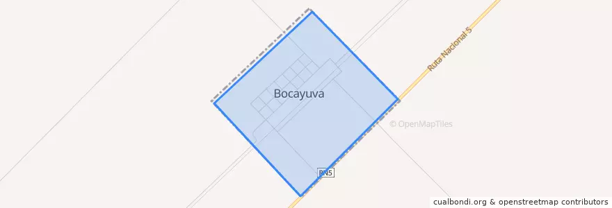 Mapa de ubicacion de Bocayuva.