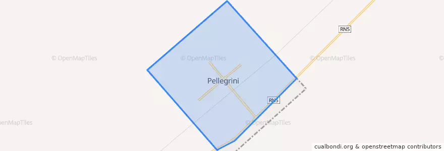 Mapa de ubicacion de Pellegrini.